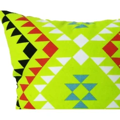 Coussin carré 45 cm avec motif tribal vert - TRIBE