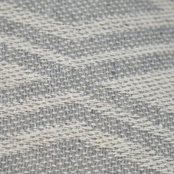 Coussin carré 40 x 40 cm coton brodé grands losanges gris - BEAM