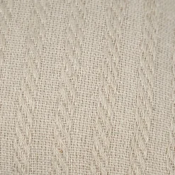Coussin carré 40 x 40 cm en coton brodé en lignes beige - TWINKLE