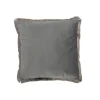 Coussin carré en polyester gris 42x42cm