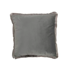Coussin carré en polyester gris 42x42cm