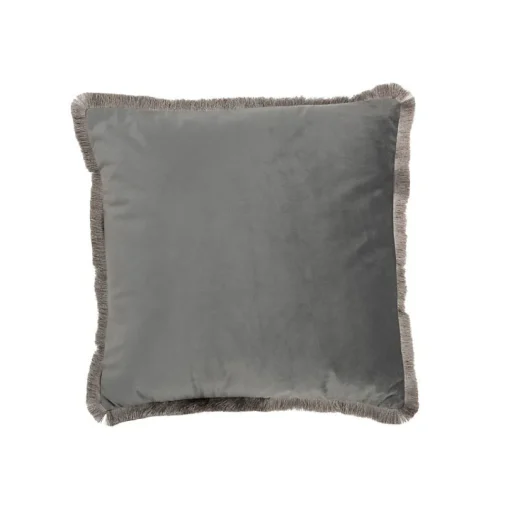 Coussin carré en polyester gris 42x42cm