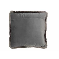 Coussin carré en polyester gris 42x42cm