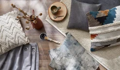 Coussin Chambray gris L.35 x l.35 cm