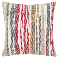 Coussin chindi Row - coton - 40x40 cm - Atmosphera