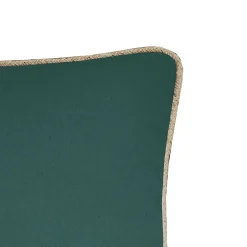 COUSSIN COTON RECYCLE PIPING JUTE VERT EMERAUDE 40X40