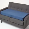 Coussin d'assise déhoussable pour canapé 2 places en coton, bleu marine - HOMESCAPES