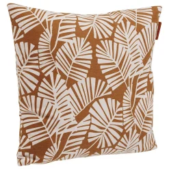 Coussin déco d'extérieur Fylie palmier & camel 40x40cm en polyester - Hespéride