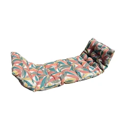 Coussin de banc feuilles multicouleur L.120 x l.42 x ep.4 cm Ornami
