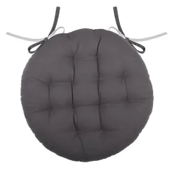 Coussin de chaise ronde réversible Gris Perle