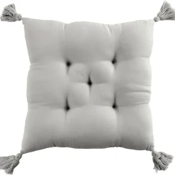 Coussin de chaise 40x40 cm Gaze de coton avec pompons Nuage