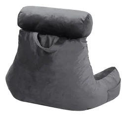Coussin de lecture velours BANANAIR 65 x 80 cm gris clair