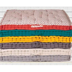 Coussin de Palette Rectangulaire 80x120cm en Coton Anthracite pour Intérieur