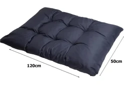 Coussin de palette 120x50cm Coussin d'assise coussin de jardin confortable Coussin de jardin Coussin de palette Bleu foncé