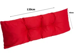 Coussin de palette 120x40cm coussin d'assise coussin de jardin confortable coussin de jardin Coussin de palette Rouge
