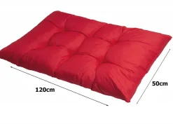 Coussin de palette 120x50cm coussin d'assise coussin de jardin confortable coussin de jardin Coussin de palette Rouge