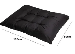 Coussin de palette 120x50cm coussin d'assise coussin de jardin confortable coussin de jardin Coussin de palette Noir