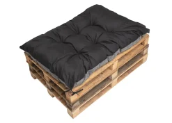 Coussin de palette 120x60cm, coussins de banc Noir, coussin extérieur/intérieur coussins de sol confortables