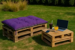 Coussin de palette 120x60cm, coussins de banc Violet, coussin extérieur/intérieur coussins de sol confortables