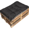 Coussin de palette 120x80cm, coussins de banc Noir, coussin extérieur/intérieur coussins de sol confortables