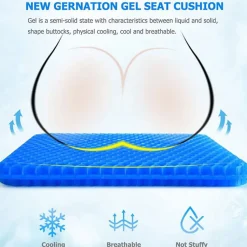 Coussin de siège en gel Bleu Herzberg HG03220-BLU