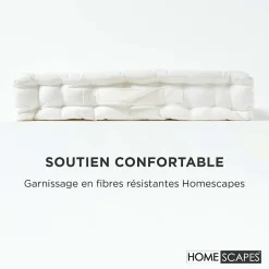 Coussin de sol - blanc - 40 x 40 cm - HOMESCAPES