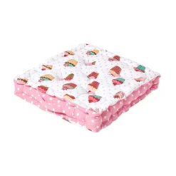 Coussin de sol - cupcakes - 50 x 50 cm - HOMESCAPES