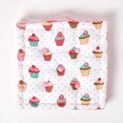 Coussin de sol - cupcakes - 50 x 50 cm - HOMESCAPES