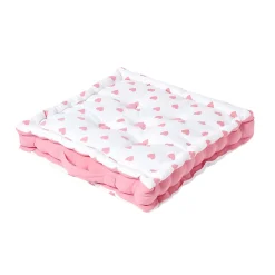 Coussin de sol - cœur rose - 50 x 50 cm - HOMESCAPES