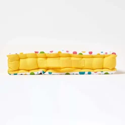 Coussin de sol - pois multicolores - 50 x 50 cm - HOMESCAPES