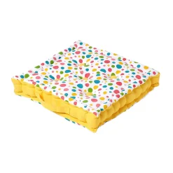 Coussin de sol - pois multicolores - 40 x 40 cm - HOMESCAPES