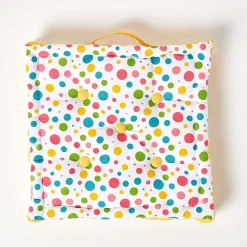Coussin de sol - pois multicolores - 40 x 40 cm - HOMESCAPES