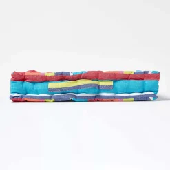 Coussin de sol - rayures multicolores - 50 x 50 cm - HOMESCAPES