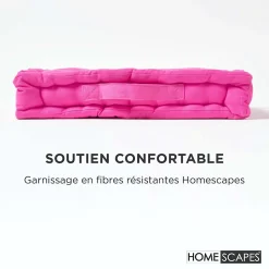Coussin de sol - rose fushia - 50 x 50 cm - HOMESCAPES