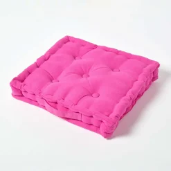 Coussin de sol - rose fushia - 40 x 40 cm - HOMESCAPES