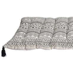 Coussin de sol Ambroise pompons Africa L.120 x l.60cm Deco&co