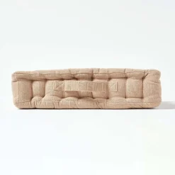 Coussin de sol beige - rajput tissé main - HOMESCAPES