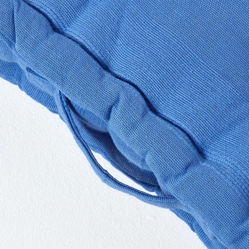 Coussin de sol bleu - rajput tissé main - HOMESCAPES