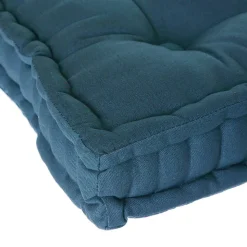 Coussin de sol bleu canard 40x40 cm - Atmosphera