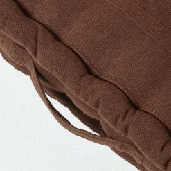 Coussin de sol chocolat - rajput tissé main - HOMESCAPES
