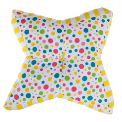 Coussin de sol en forme d'étoile multicolore à  pois - HOMESCAPES