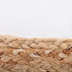 Coussin de sol en tissu et jute 40x40cm