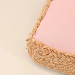 Coussin de sol en tissu et jute 40x40cm