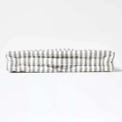 Coussin de sol gris - fines rayures - 40 x 40 cm - HOMESCAPES