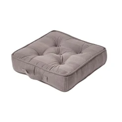 Coussin de sol gris - rajput tissé main - HOMESCAPES