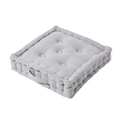 Coussin de sol gris clair - rajput - 40 x 40 cm - HOMESCAPES