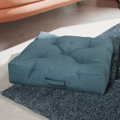 Coussin de sol Hiva bleu L.50 x l.50 x ep.10cm GoodHome