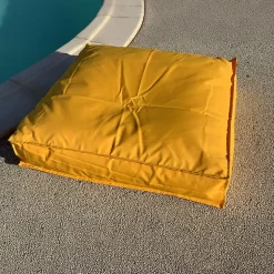 Coussin de sol inter / exter (71x71x35 cm - Jaune)