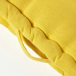 Coussin de sol jaune - rajput tissé main - HOMESCAPES