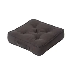 Coussin de sol noir - rajput tissé main - HOMESCAPES